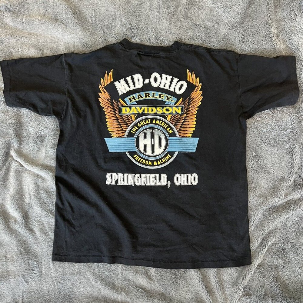 Vintage Harley Davidson Ohio No Worries Motorcycle T-Shirt Black Men’s Large